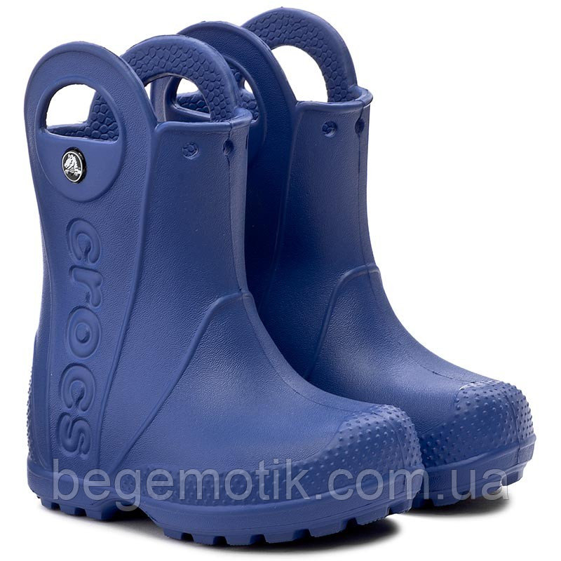 CROCS Детские резиновые сапоги КРОКС синие, J1 (евро 32-33) Crocs Handle It Rain Boot Kids