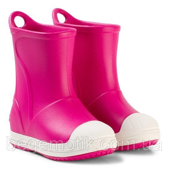 CROCS Детские резиновые сапоги КРОКС розовые J1 (евро 32-33), Crocs Bump It Boot Candy Pink