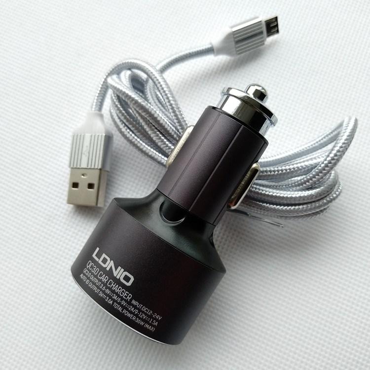 АЗУ LDNIO C703Q, Quick Charge 3.0, 3usb, 36W (с кабелем micro-usb)