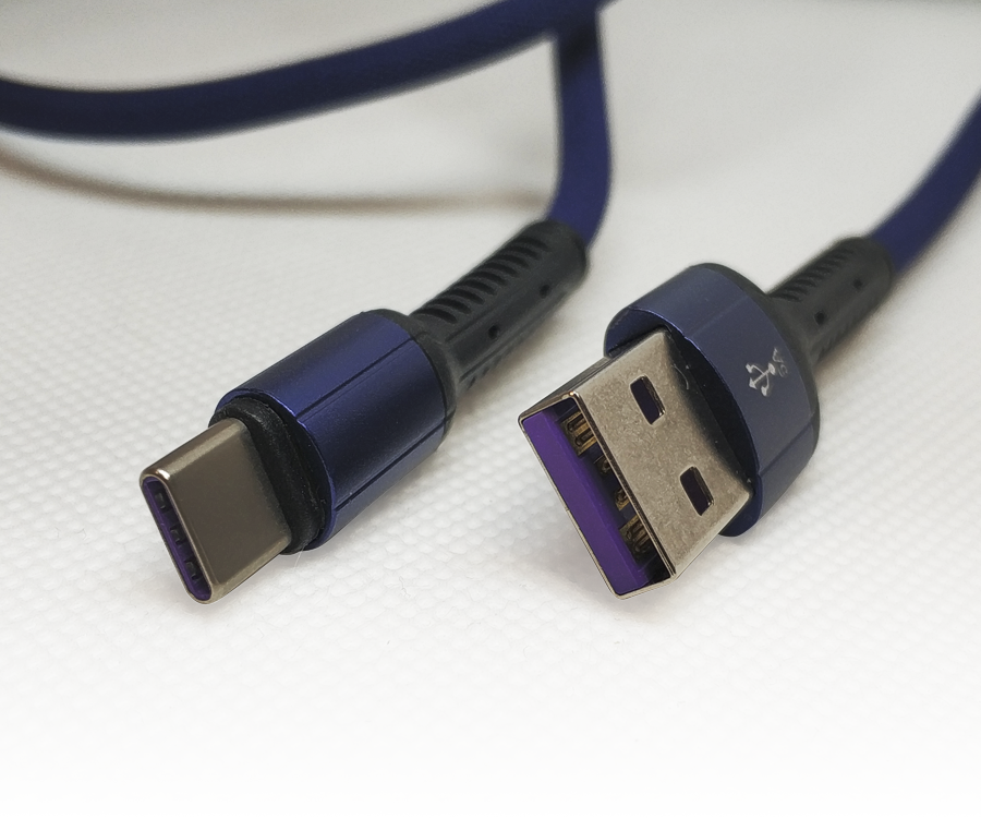 Усиленный кабель USB type-C, 5A, LDNIO LS63-5A, темно-синий