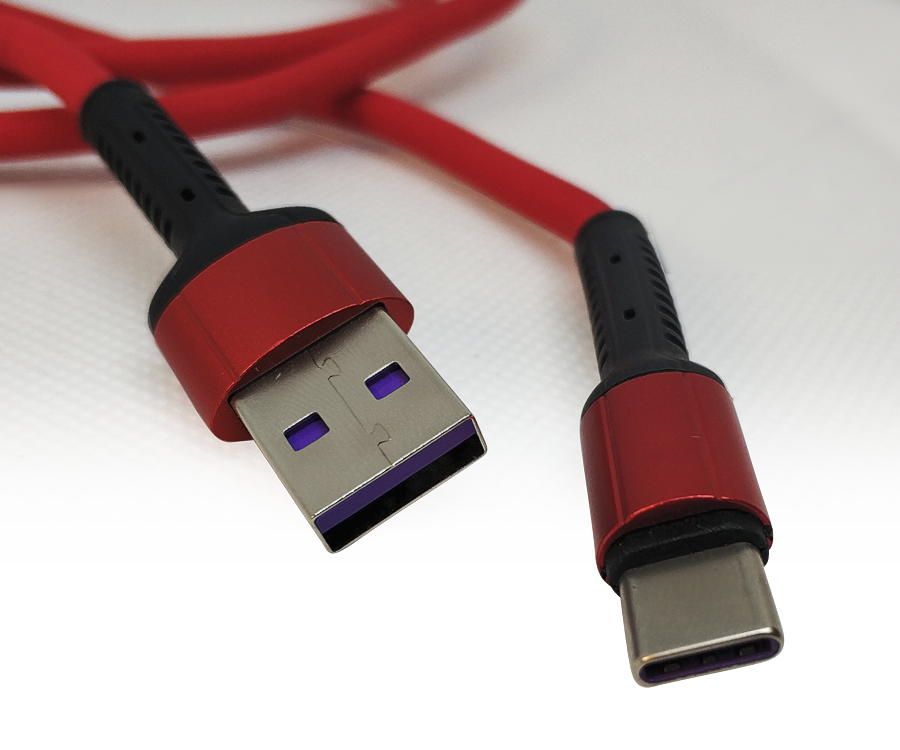 Усиленный кабель USB type-C, 5A, LDNIO LS63-5A, красный
