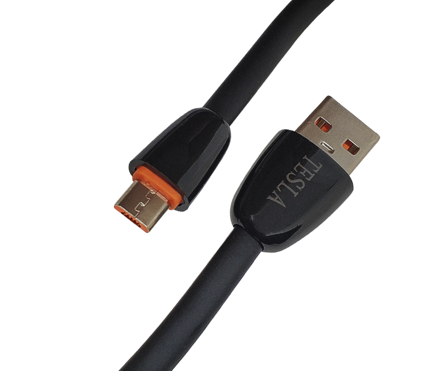 Дата кабель Tesla micro-USB, 2.4A, Черный