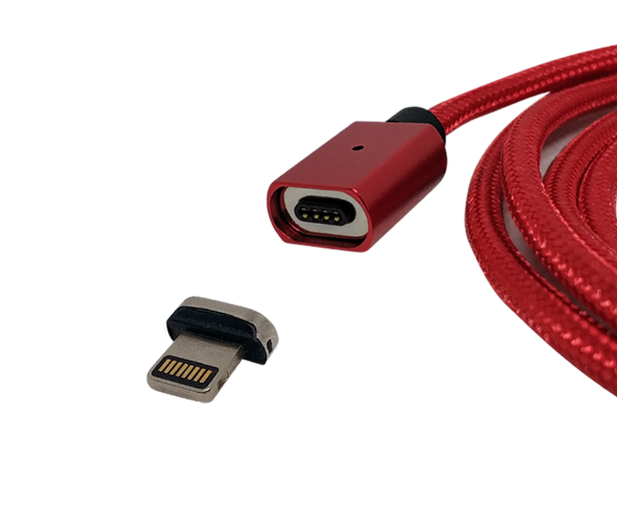 Магнитный кабель lightning FEL3.0, Essager 1 м, красный
