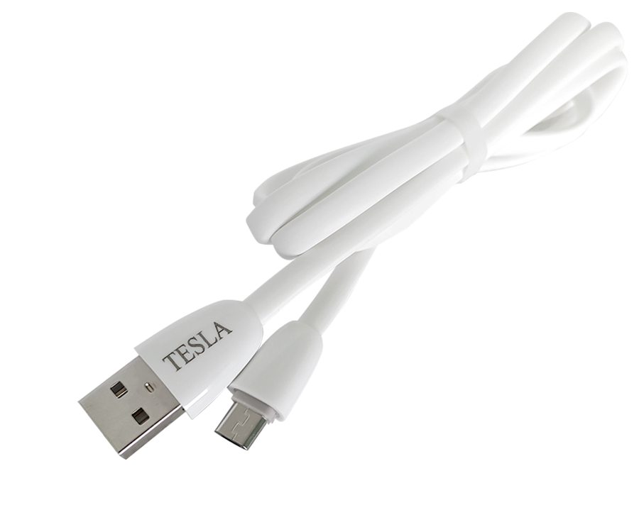 Дата кабель Tesla micro-USB, 2.4A, Белый