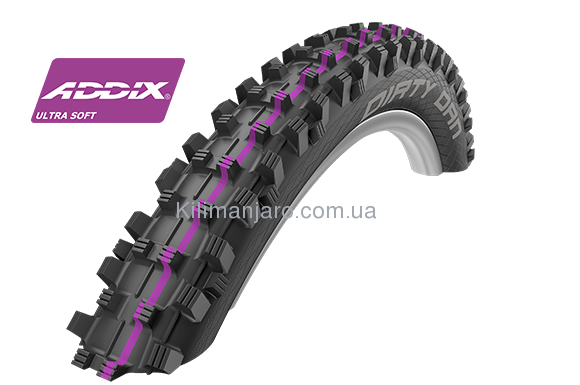 Покрышка 27.5x2.35 650B (60-584) Schwalbe DIRTY DAN Downhill Evolutoin B/B-SK HS417 Addix U-Soft 2x67EPI