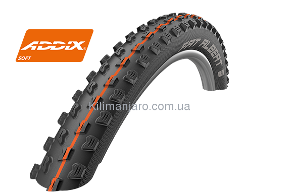 Покрышка 27.5x2.35 650B (60-584) Schwalbe FAT ALBERT FRONT SnakeSkin TL-Easy Evolutoin Folding B/B-SK HS477 Addix Soft, 67EPI EK