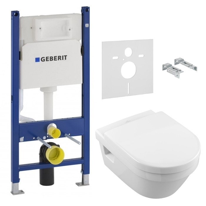 Подвесной унитаз VILLEROY &amp; BOCH ARCHITECTURA Directflush + инсталяция Geberit Duofix