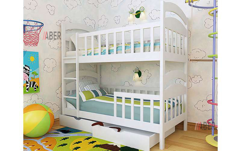 Кровать двухярусная Даниель Плюс 70х140 см. Woodland