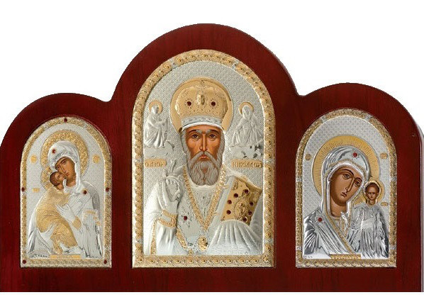 Складень триптих со Святым Николаем