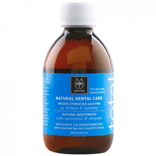 Средство для ополаскивания полости рта с мятой и прополисом Apivita Natural Mouthwash