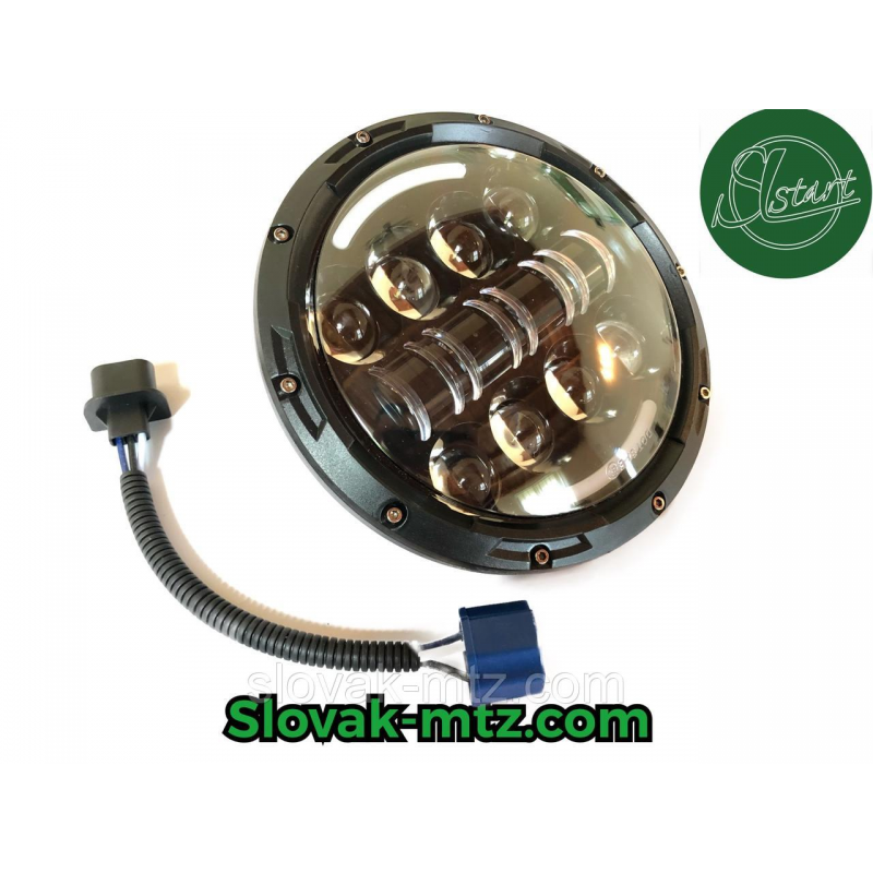 Cветодиодная LED фара 60Вт Нива, УАЗ 469, ВАЗ 2101, 2121, FJ Cruiser, мотоцикл, мото 7 дюйм