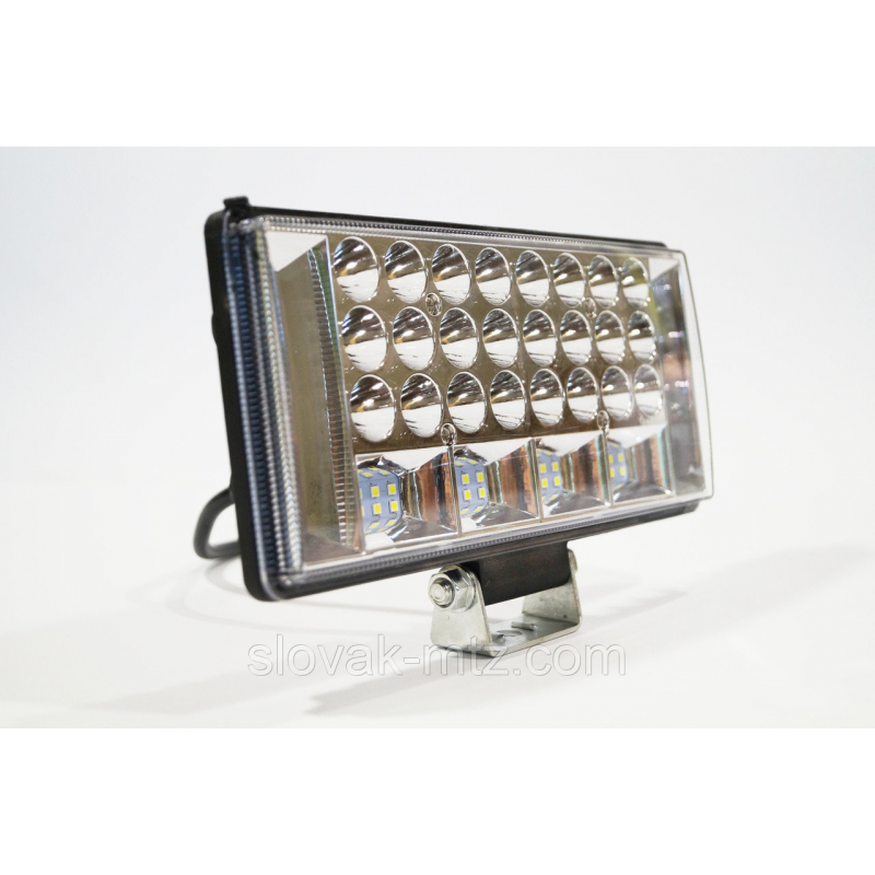 Фара LED прямоугольная 204W 6000K (68 диодов) (ближний + дальний+стробоскоп(синий с с