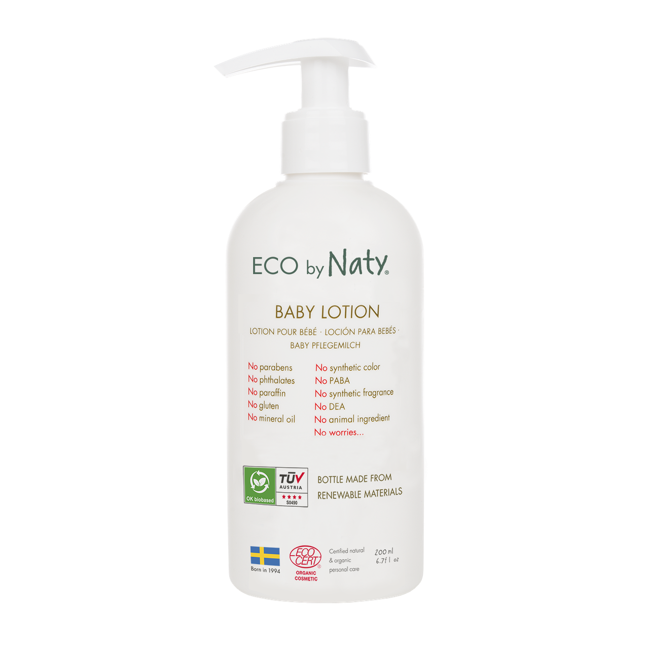 Органический детский лосьон Eco by Naty 200 мл