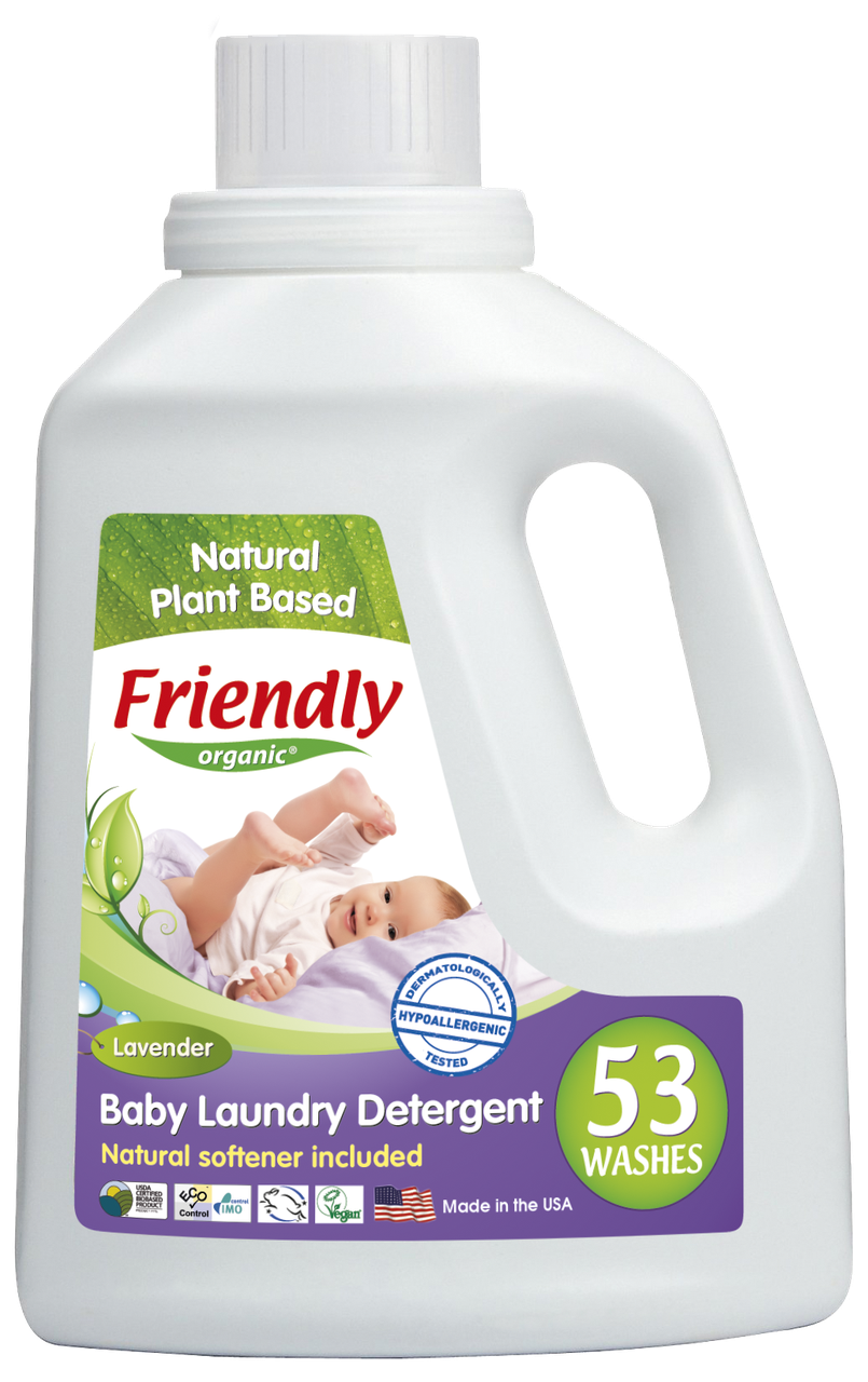 Органический жидкий стиральный порошок-концентрат Friendly organic лаванда 1,57 литров (53 стирки)