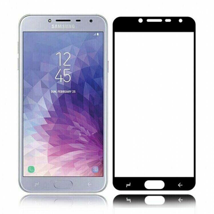 Защитное стекло 2.5D на весь экран для Samsung Galaxy J4 (2018) / J400 цвет Чёрный