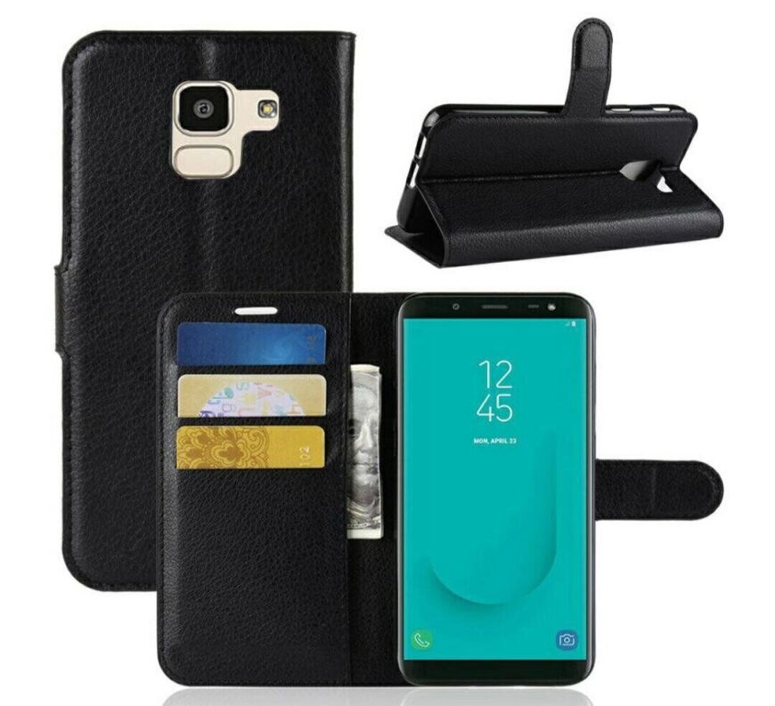Чехол-Книжка с карманами для карт для Samsung Galaxy J6 (2018) / J600 цвет Чёрный