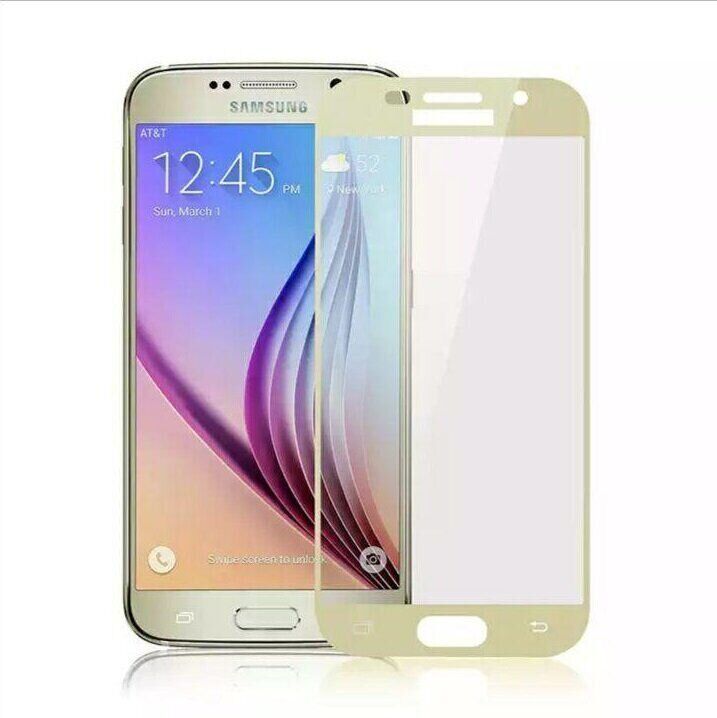 Защитное стекло 2.5D на весь экран для Samsung Galaxy A5 (2017) / A520 цвет Золотой