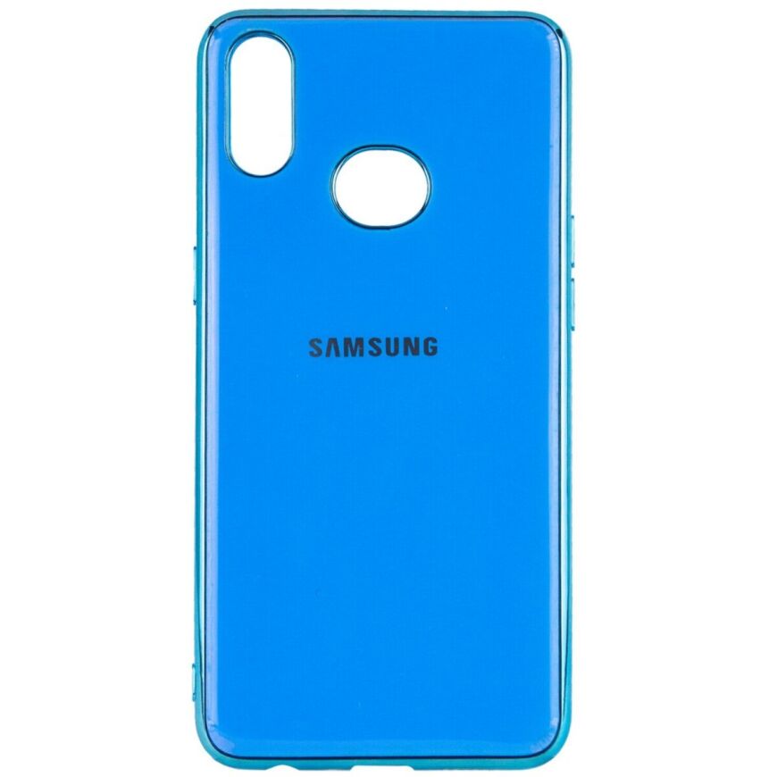 Силиконовый чехол Glossy для Samsung Galaxy A10s цвет Голубой