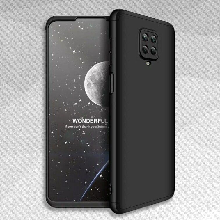 Чехол GKK 360 градусов для Xiaomi Redmi Note 9s / Note 9 Pro цвет Чёрный