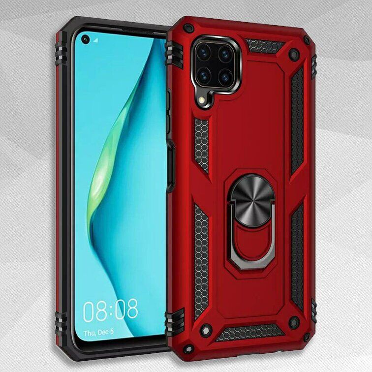 Чехол с кольцом Defender для Huawei P40 lite цвет Красный