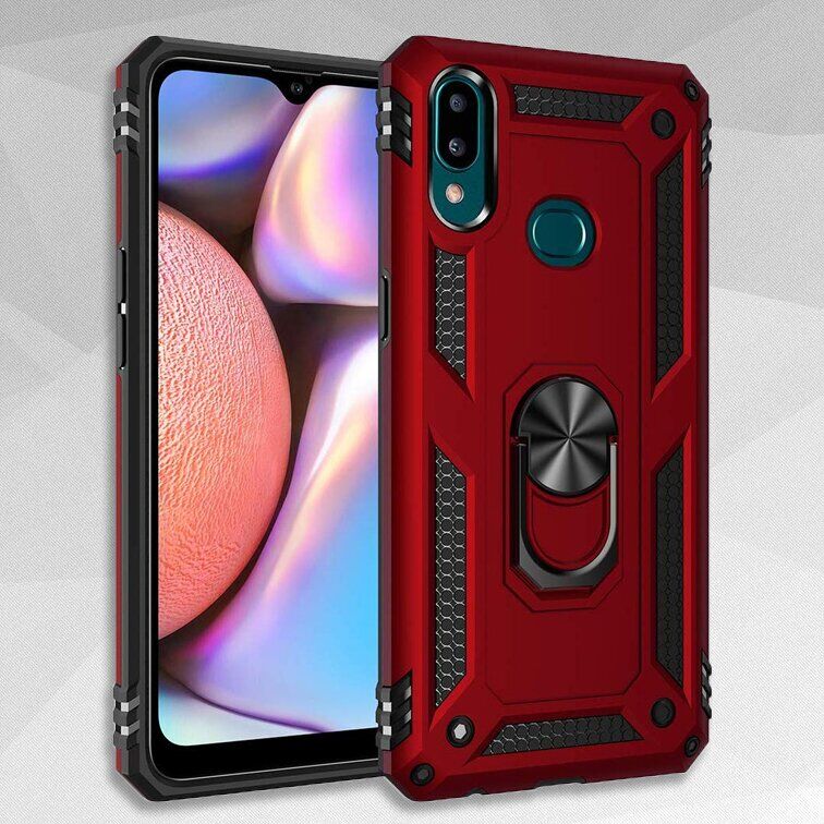 Чехол с кольцом Defender для Samsung Galaxy A10s цвет Красный