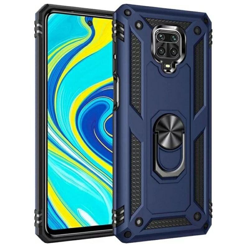 Чехол с кольцом Defender для Xiaomi Redmi Note 9s / Note 9 Pro цвет Синий