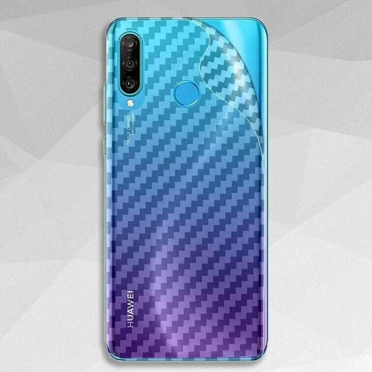 Карбоновая пленка на корпус для Huawei P30 lite цвет Прозрачный