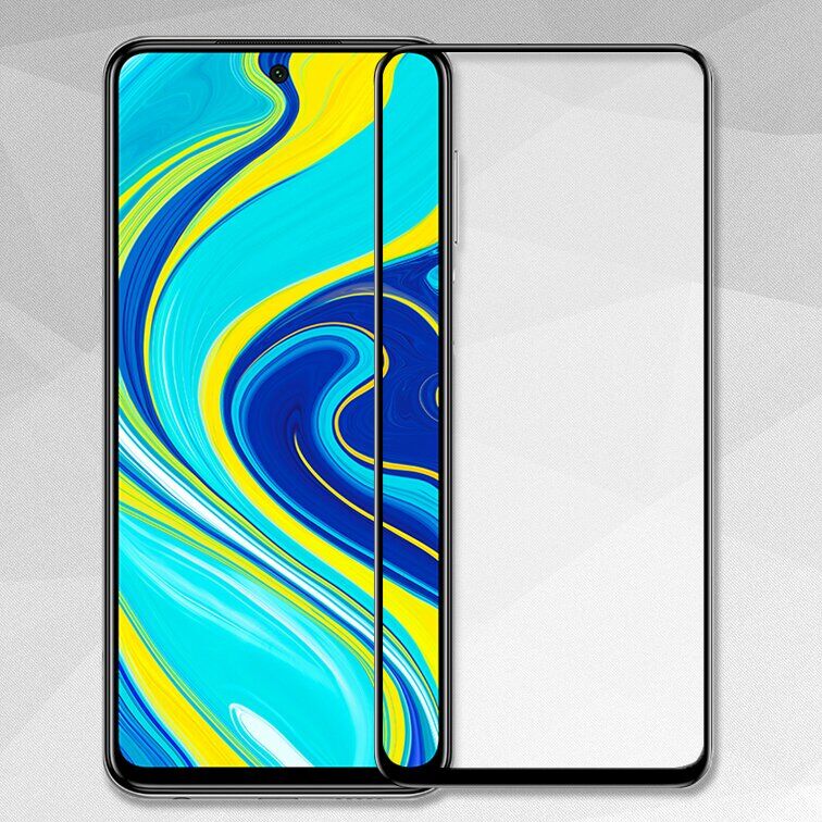 Защитное стекло 2.5D на весь экран для Xiaomi Redmi Note 9s / Note 9 Pro цвет Чёрный