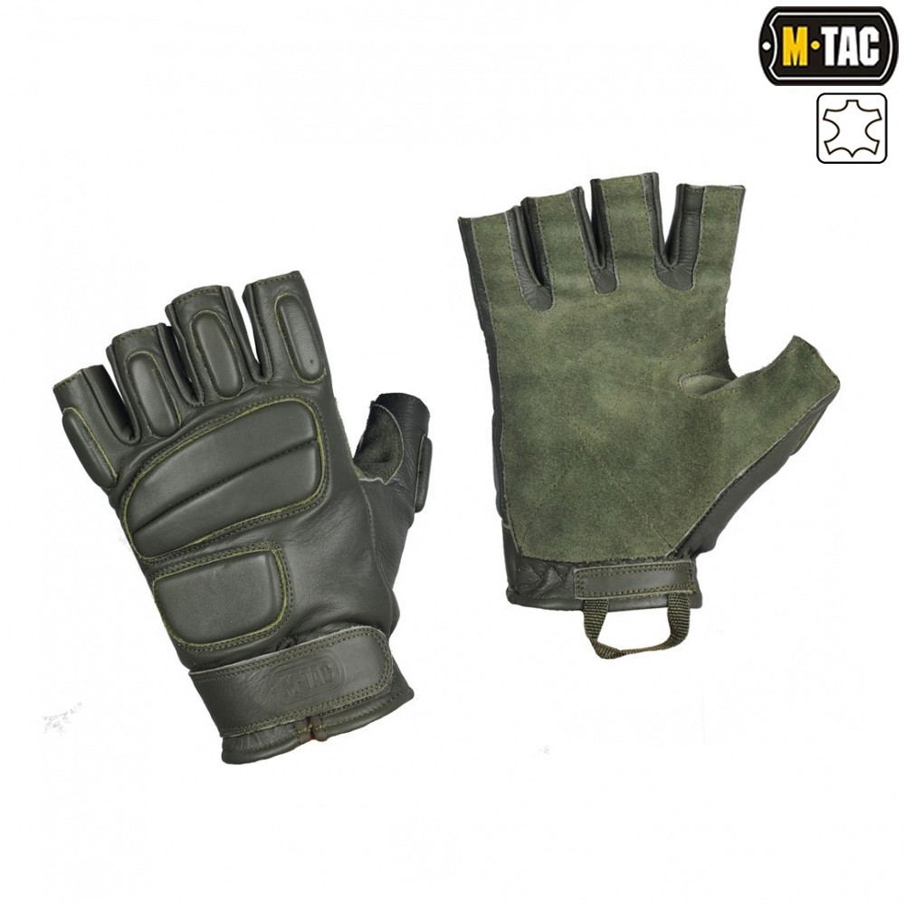 M-TAC ПЕРЧАТКИ БЕСПАЛЫЕ КОЖАНЫЕ ASSAULT TACTICAL MK.1 OLIVE