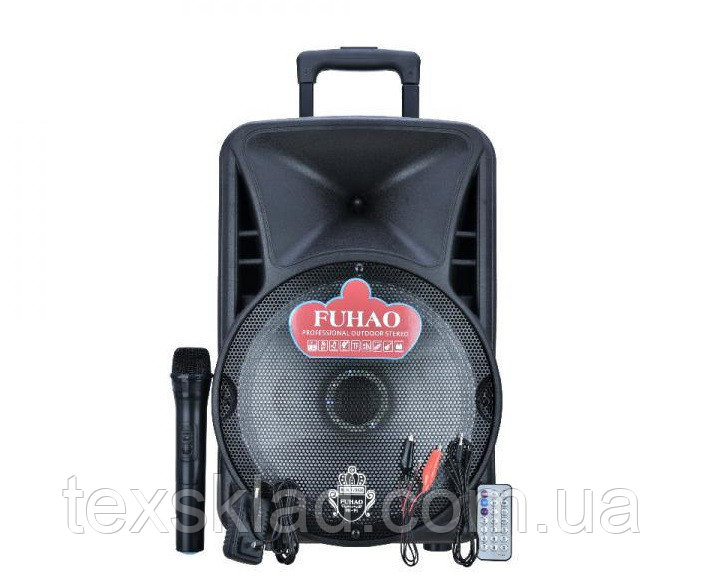 Колонка акумуляторная с микрофоном FH-A12 / 100W (USB/FM/Bluetooth)