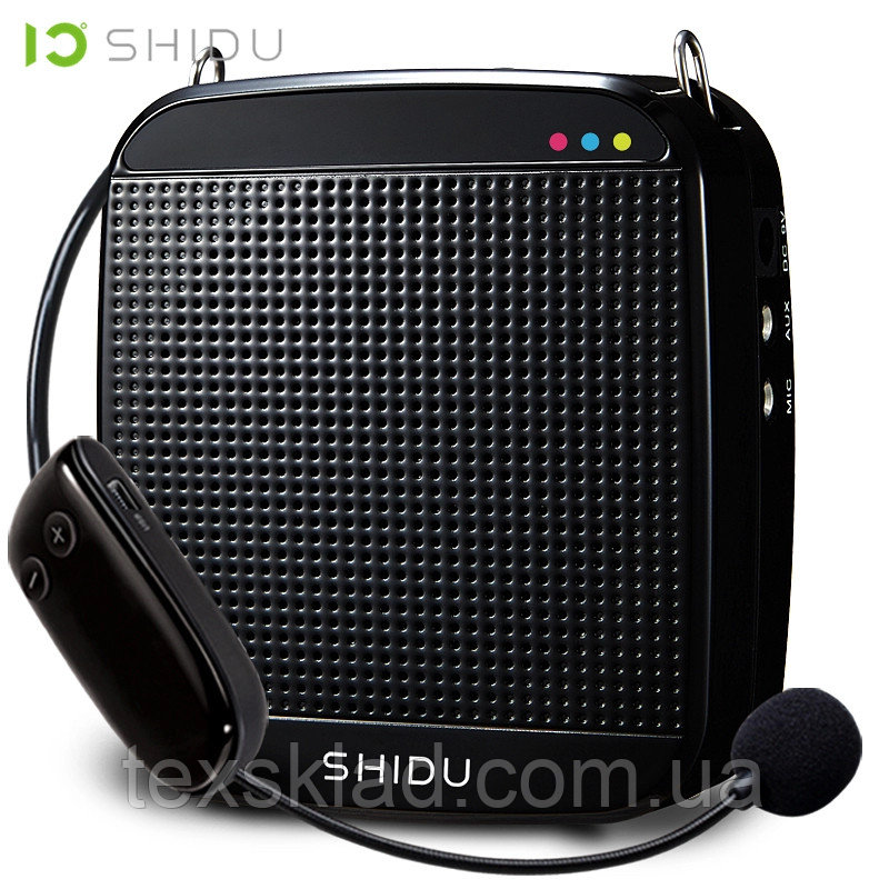 Усилитель голоса с беспроводным микрофоном SHIDU UHF 18W (USB/аккумулятор)