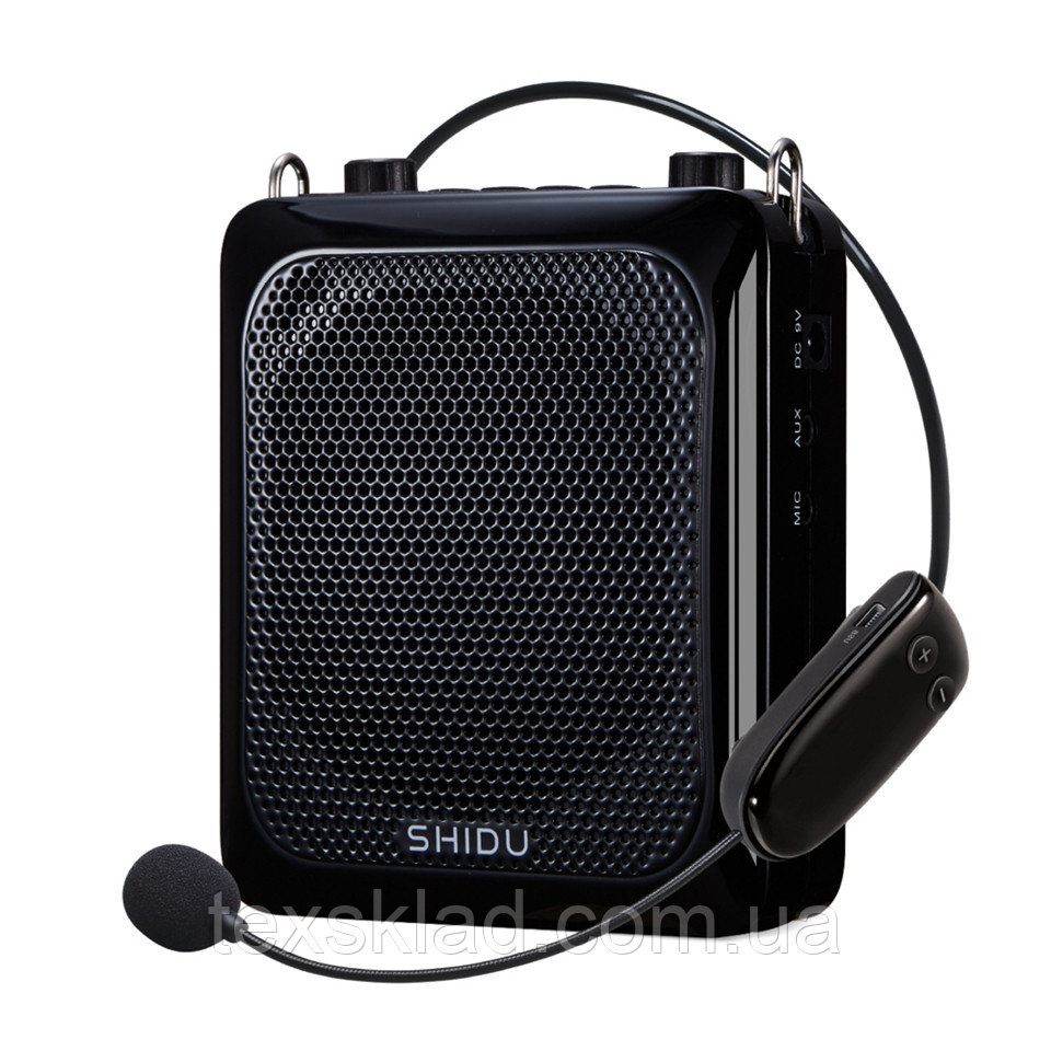 Усилитель голоса с беспроводным микрофоном SHIDU UHF 25W (USB/Bluetooth/REC/аккумулятор)