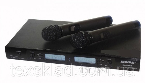 Комплект профессиональных радиомикрофонов SHURE SVX-SM58