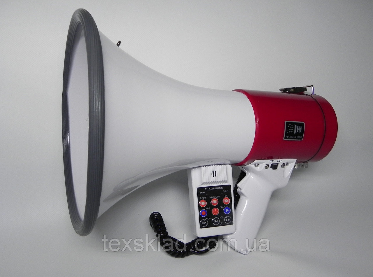 Мегафон SD-10SHB-USB с аккумулятором, записью голоса и 12V