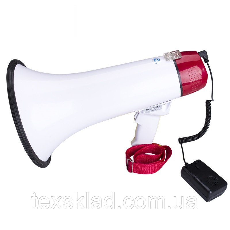 Громкоговоритель 1502 Red рупор (запись голоса/20W/сирена/аккумулятор)