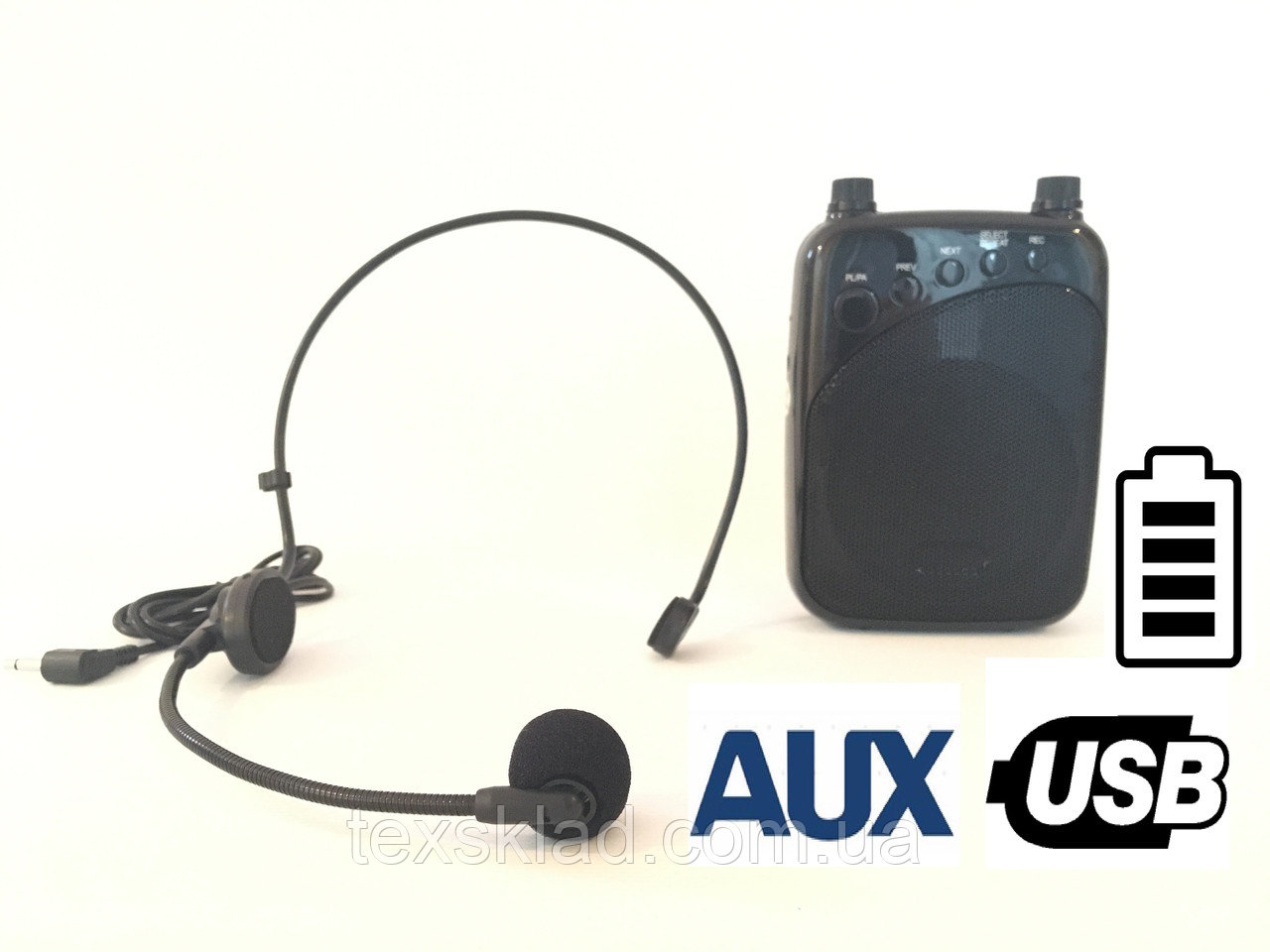 Громкоговоритель на пояс WM-777 38W (USB/аккумулятор)