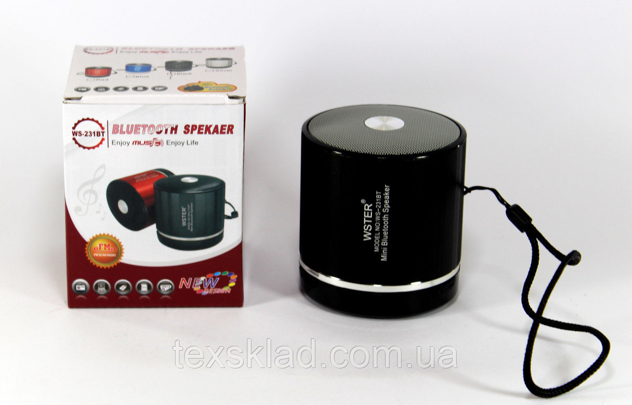 Портативная колоночка WS-231BT (Bluetooth/USB)