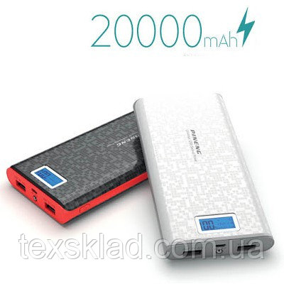 Power Bank Внешний аккумулятор PINENG 20 000 mAh с дисплеем заряда P920