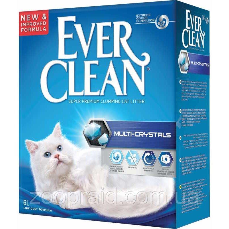 Наполнитель комкующийся с силикагелем Multi Crystals Ever Clean 10 л