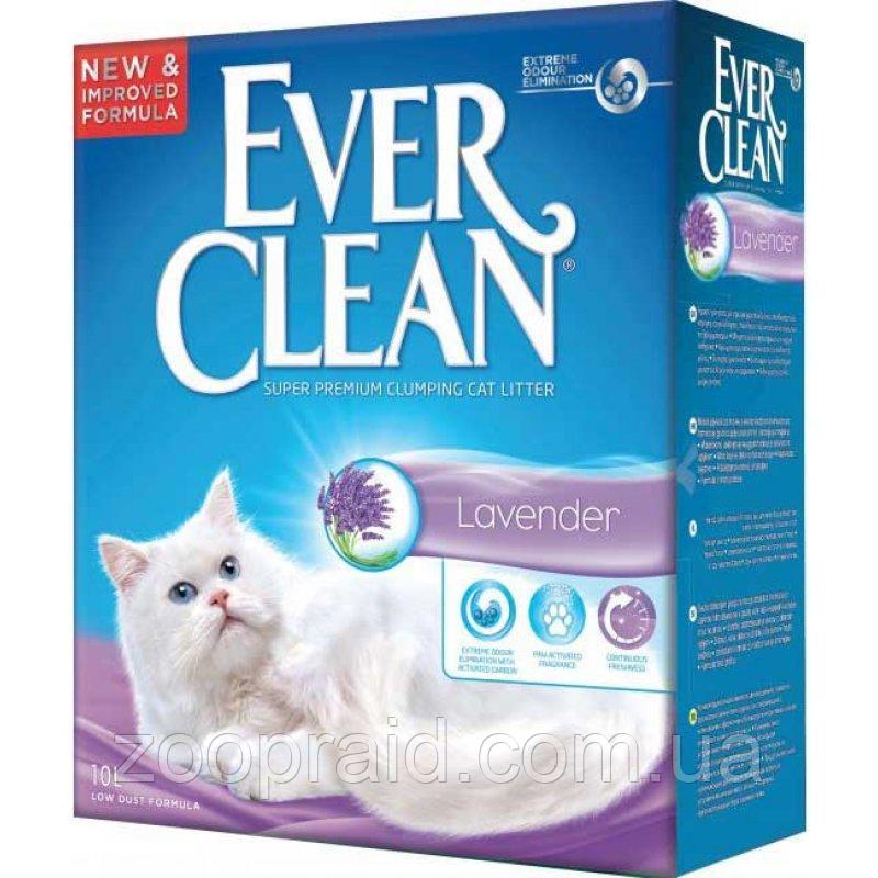 Наполнитель туалетов для кошек Ever Clean Lavander с ароматизатором лаванды 10 л