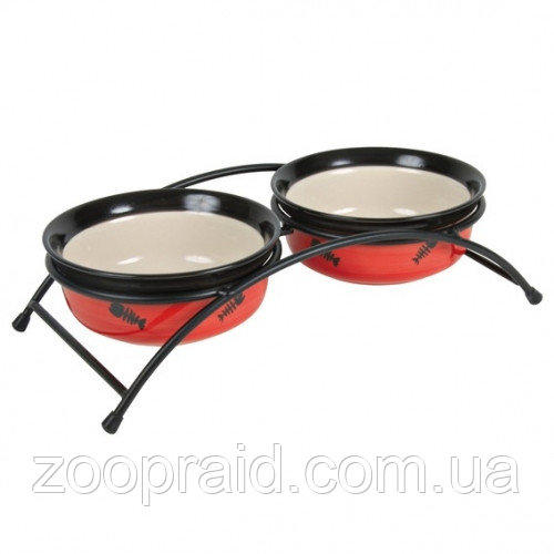 Trixie TX-24790 керамические миски на подставке 2 × 0,3 л / ø 12 см