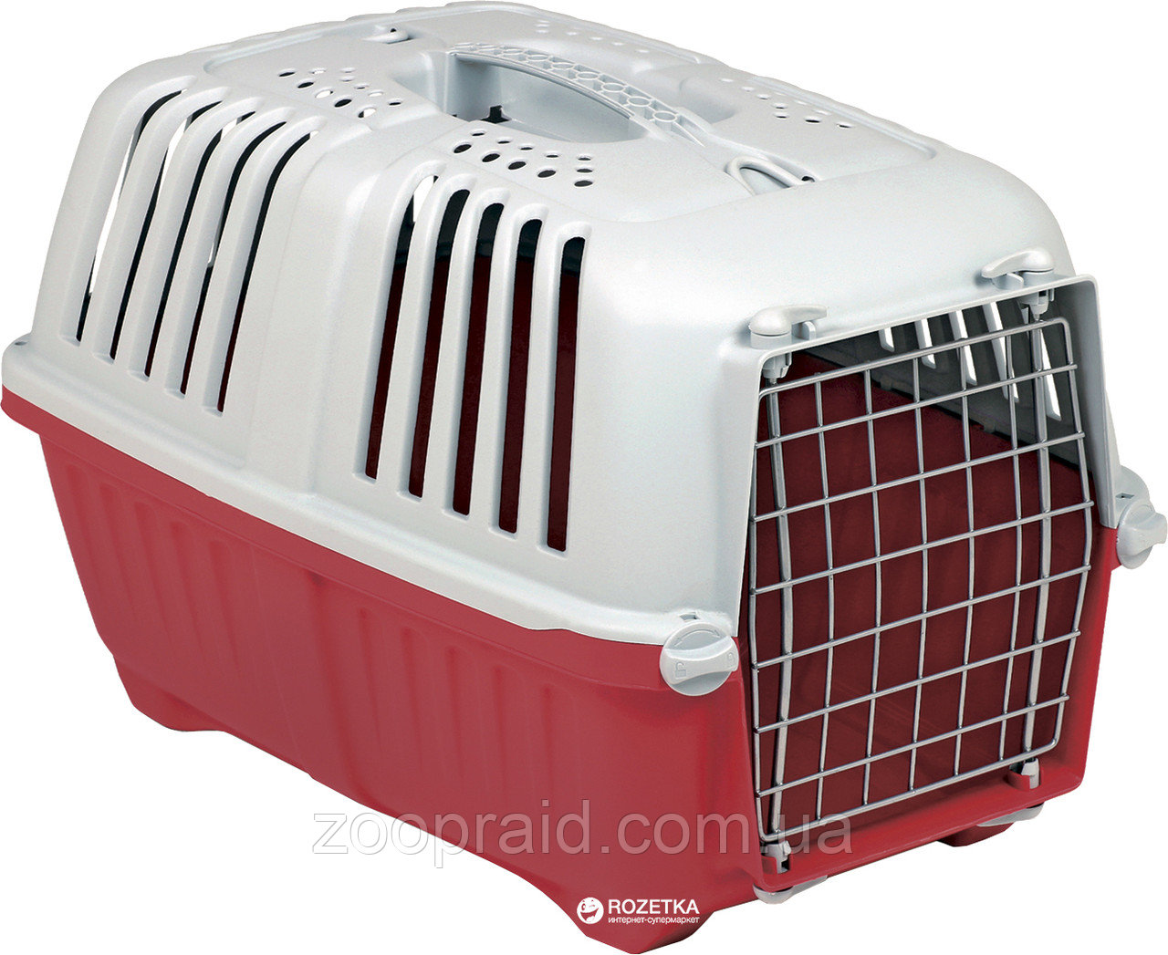 Переноска PRATIKO 1 METAL RED 48*31.5*33 h (14 шт в ящ) Вес жив. 12кг.
