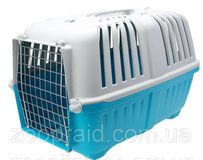 Переноска PRATIKO 2 METAL BLUE 55*36*36 h (10 шт в ящ) Вес жив. 18кг.