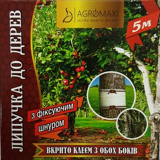 Липкий пояс для деревьев 5 м со шнуром, Agromaxi