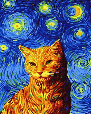 Кот Ван Гога. Картина по номерам (без коробки)