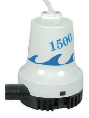 Помпа погружная 1500GPH. 12В, 8 А. Под шланг - Ø 28 мм. Корпус 160 x 120 мм.