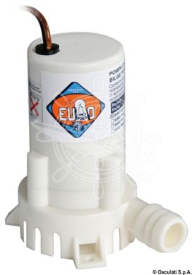Помпа погружная Europump. (300GPH). 12В, 2.0 А. 19л/мин., шланг - 19 мм. Корпус 66 x 97 мм.