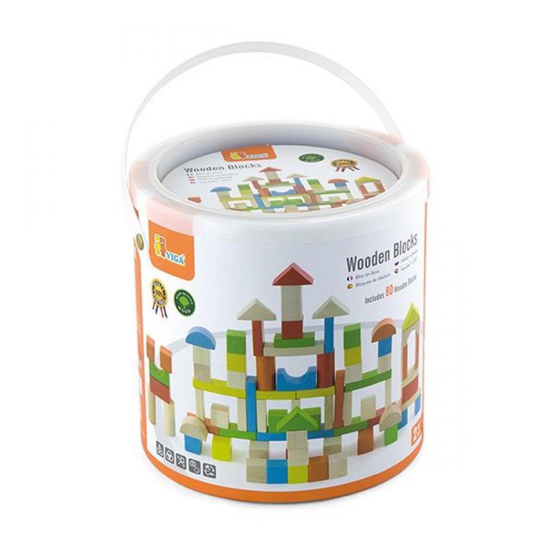 Набор строительных блоков Viga Toys "Город", 80 шт., 2,5 см (50333)
