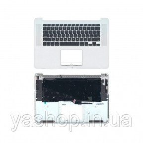 Клавиатура для ноутбука Apple MacBook Pro A1398 с топ панелью горизонтальный энтер черный