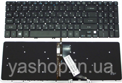 Клавиатура для ноутбука Acer Aspire 5830T (без рамки) с подсветкой черный